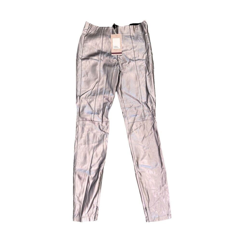 Zara Metallic Silver Leggings Skinny Slim Fit Pants Womens Size Small NWT